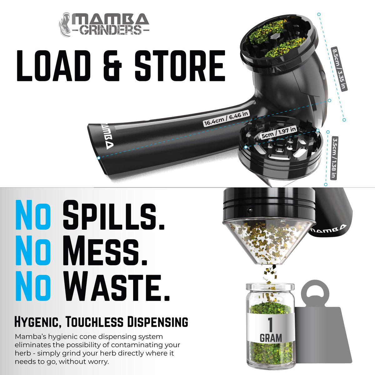 Mamba-usb-c-charging visual demonstrates convenient recharge for cordless grinding