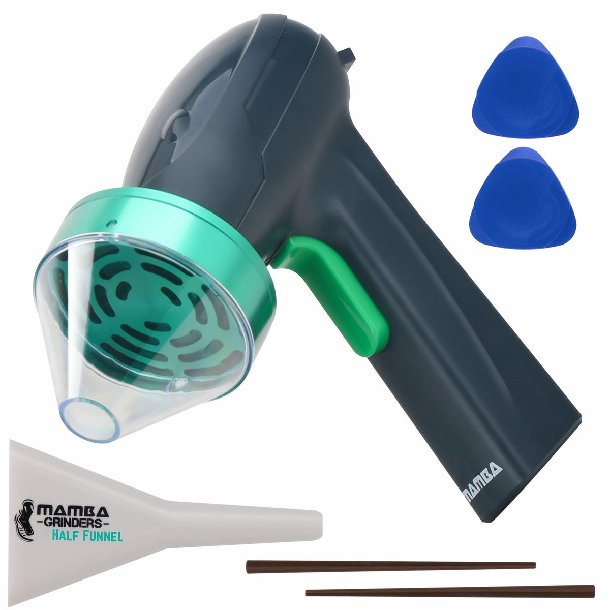 Mamba Monster 3.5g USB grinder head with sharp aluminum teeth for fast, even grinding.