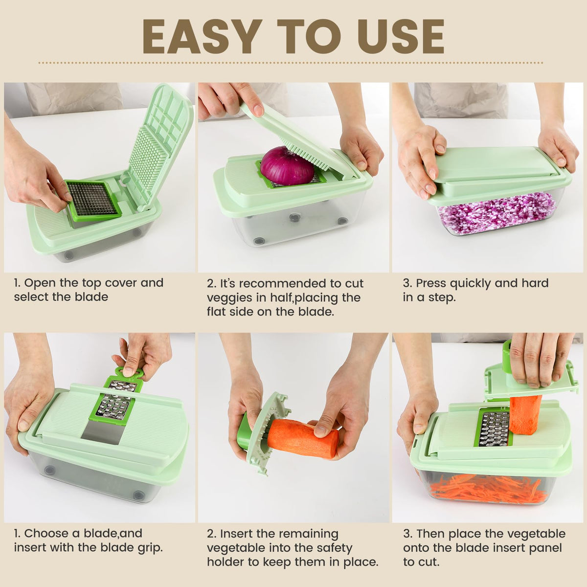 MAMICOOKER spiralizer blade creates vegetable spirals for healthy meals