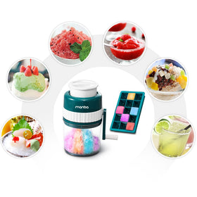 MANBA 18/8 stainless steel blades stay sharp for durable shaved ice