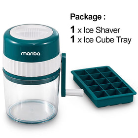 MANBA Party-ready setup for fresh shaved ice in festive drinks