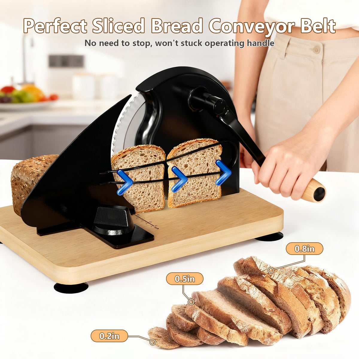 Mangoct 20-pack bread bags with window and labels for freshness and display.