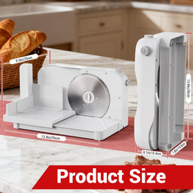 Mangoct Meat Slicer dishwasher-safe parts speed up easy cleanup after prep.