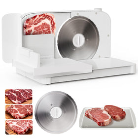 Mangoct Meat Slicer Foldable Design showcases space-saving, compact storage for small kitchens.