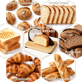 Mangoct versatile slicer handles bread, cheese, and deli items.