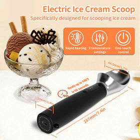 Mangoin heated scoop with LED display showing three heat levels.