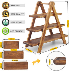 Manspdier collapsible tray ladder viewed from the side
