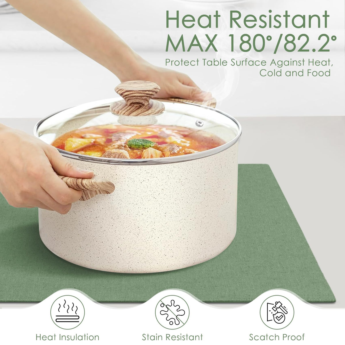 Durable cotton-polyester blend MANSPHIL placemats for daily family use