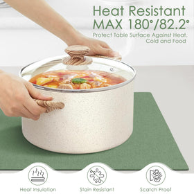 Durable cotton-polyester blend MANSPHIL placemats for daily family use