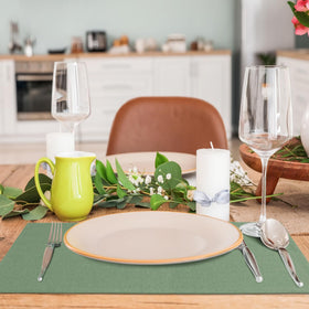 MANSPHIL placemats showing reversible design for versatile styling
