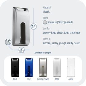 Manterio pantry organizer keeps plastic bags neat and accessible.