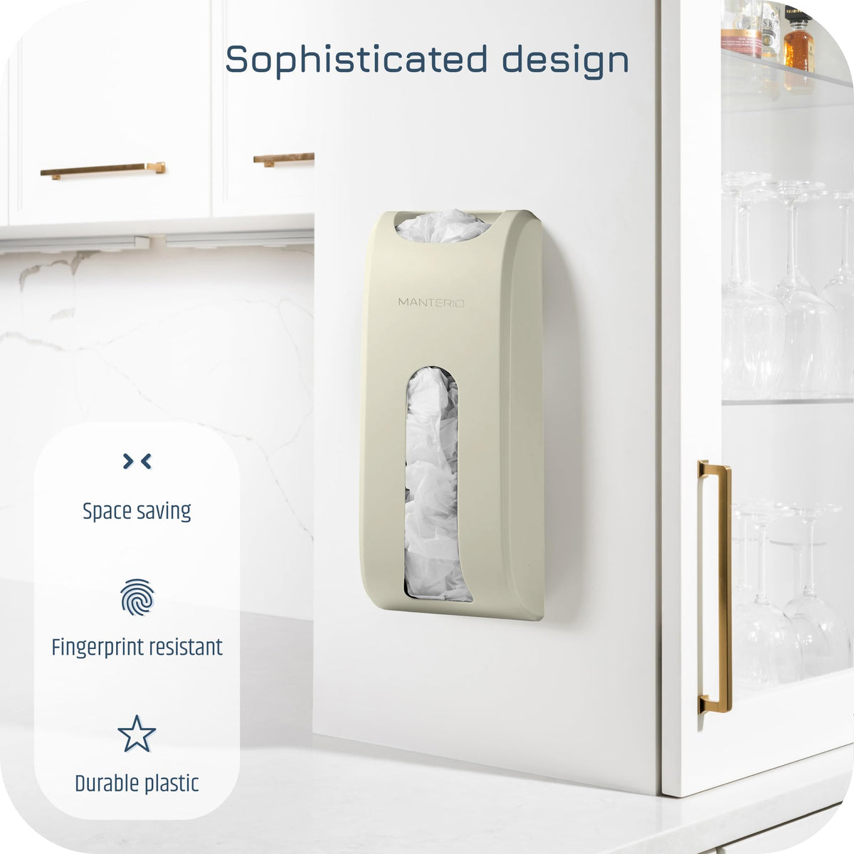 Manterio cream color complements any decor while saving space.