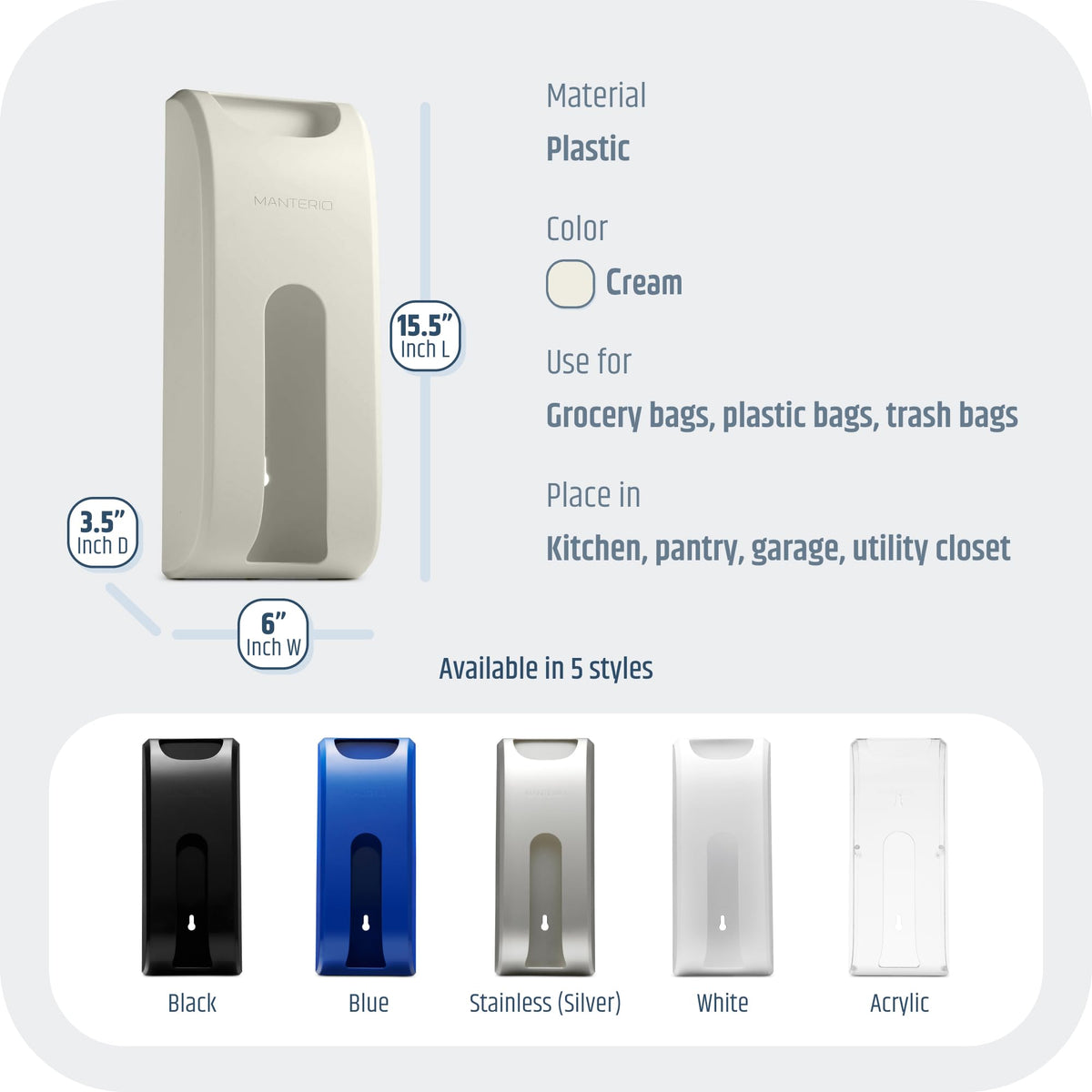 Manterio compact design fits small walls and busy kitchens.