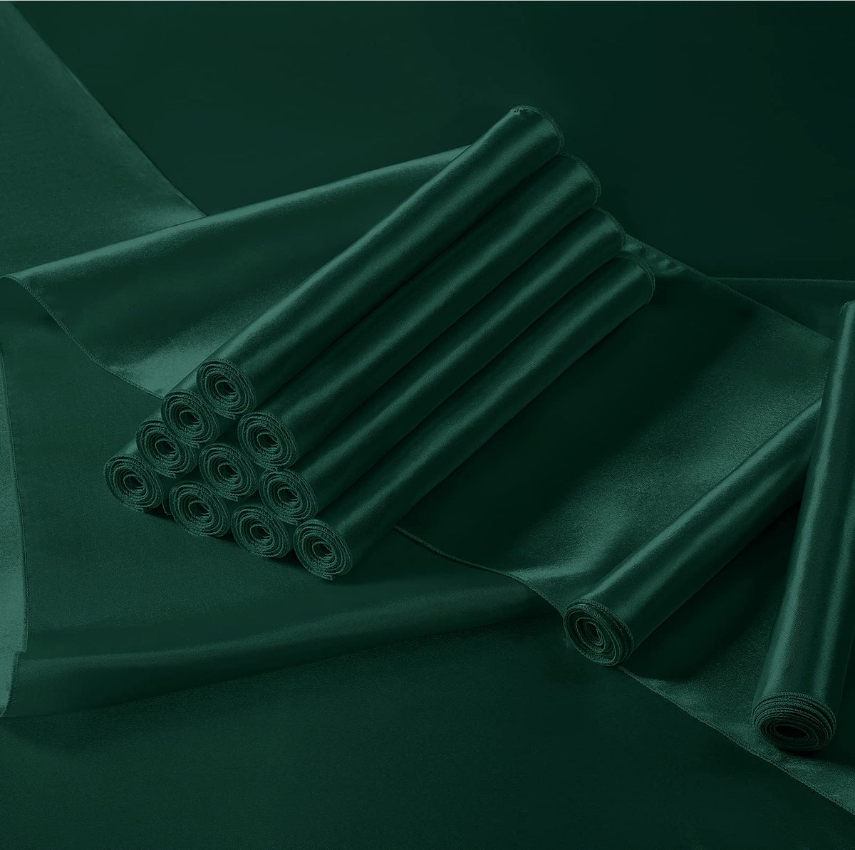 Close-up of the satin texture showing smooth silk-like drape
