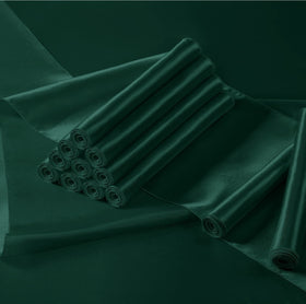 Close-up of the satin texture showing smooth silk-like drape