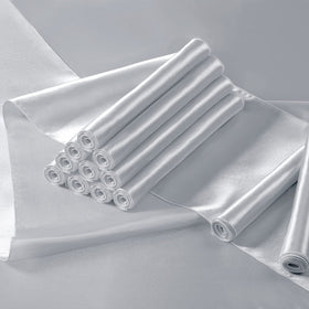 Manyshofu satin table runner with seamless edges for a polished, clean look.