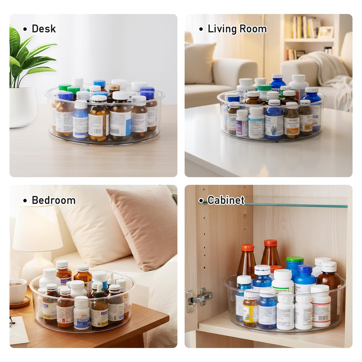 MAOUDA versatile storage for vitamins, jewelry, or office supplies.