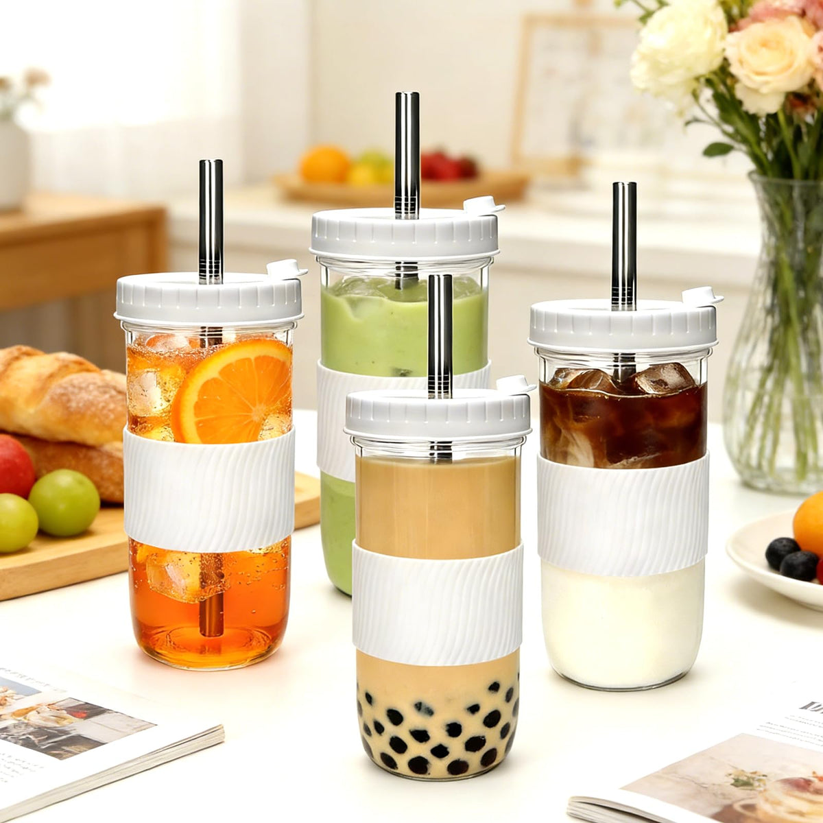 Mapoxy dishwasher-safe glass cups enable quick, easy cleaning after service.