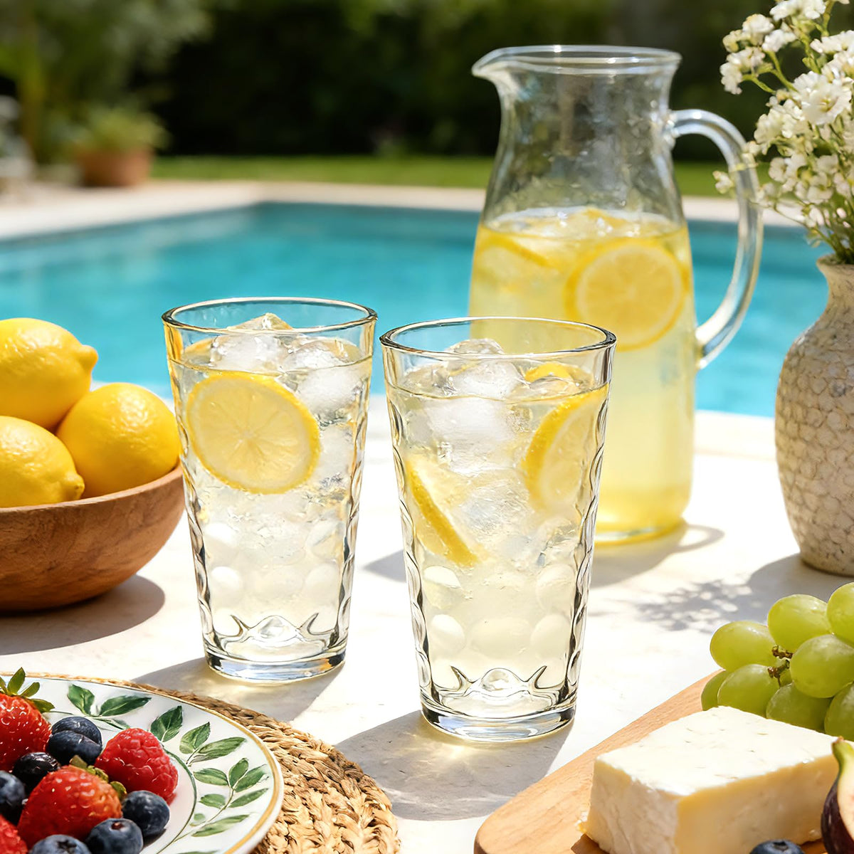 Mapoxy dishwasher-safe highball glasses designed for easy cleaning