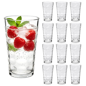Mapoxy vintage hobnail 16 oz highball glass with a classic textured surface for chic beverages