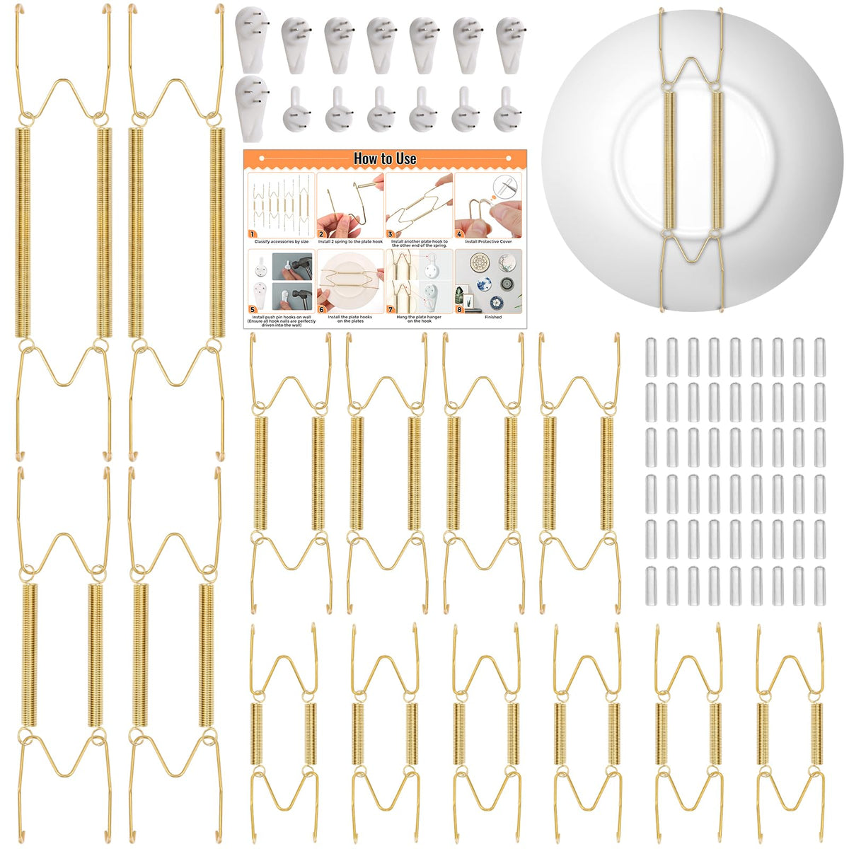 MAPVOLUT invisible plate hangers on wall with near-invisible profile for display.