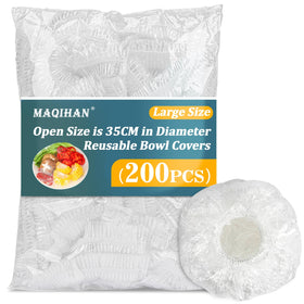 MAQIHAN 200 bowl cover with elastic edge seals tightly to keep food fresh.