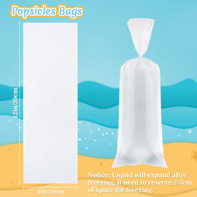 MAQIHAN 400 ice candy bags sealed-detail demonstrates secure closure for mess-free treats.