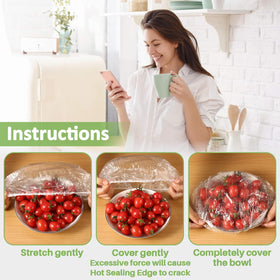 MAQIHAN elastic bowl covers fit various bowls for quick meal prep.