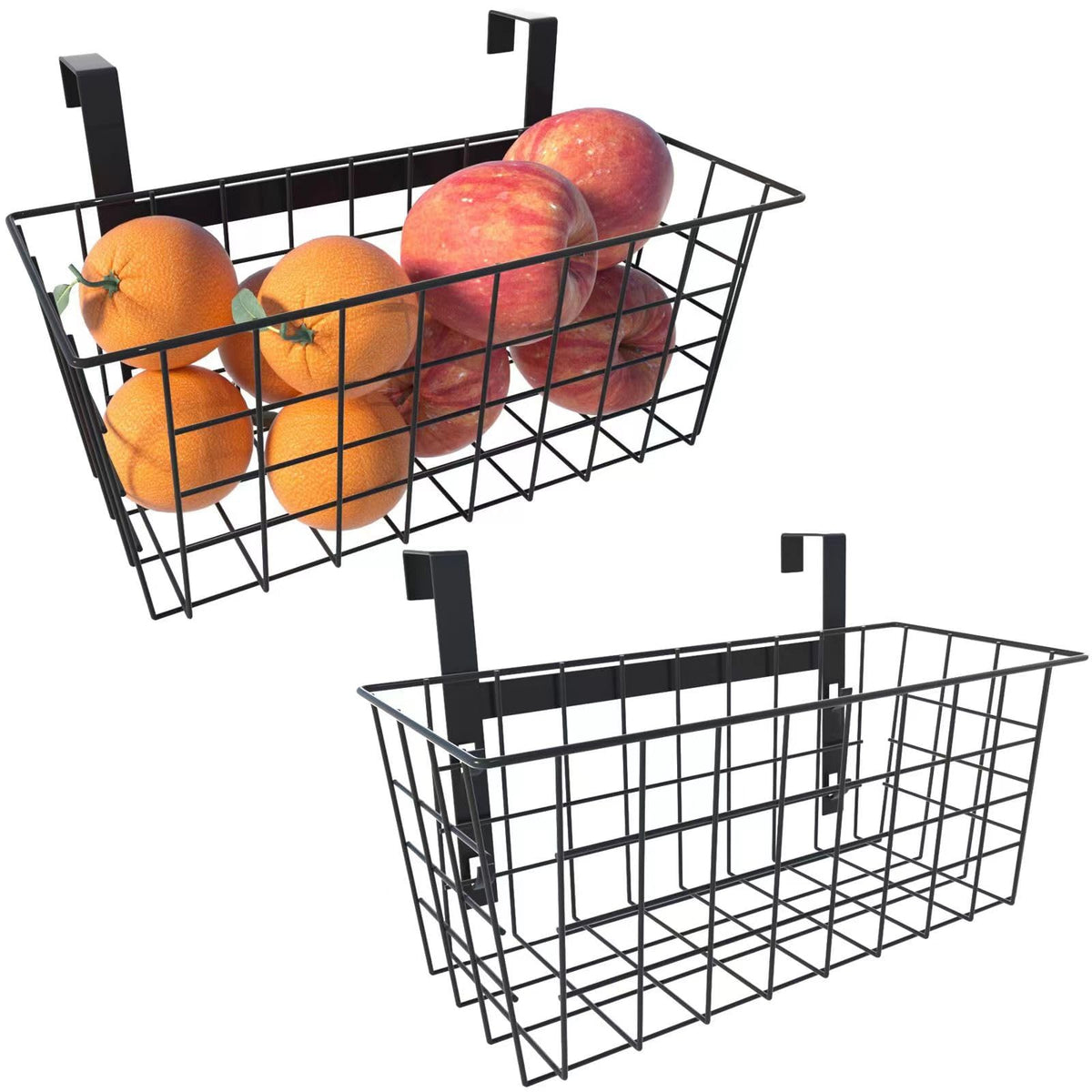 MaraFansie over-the-door hook basket for clutter-free kitchen organization.