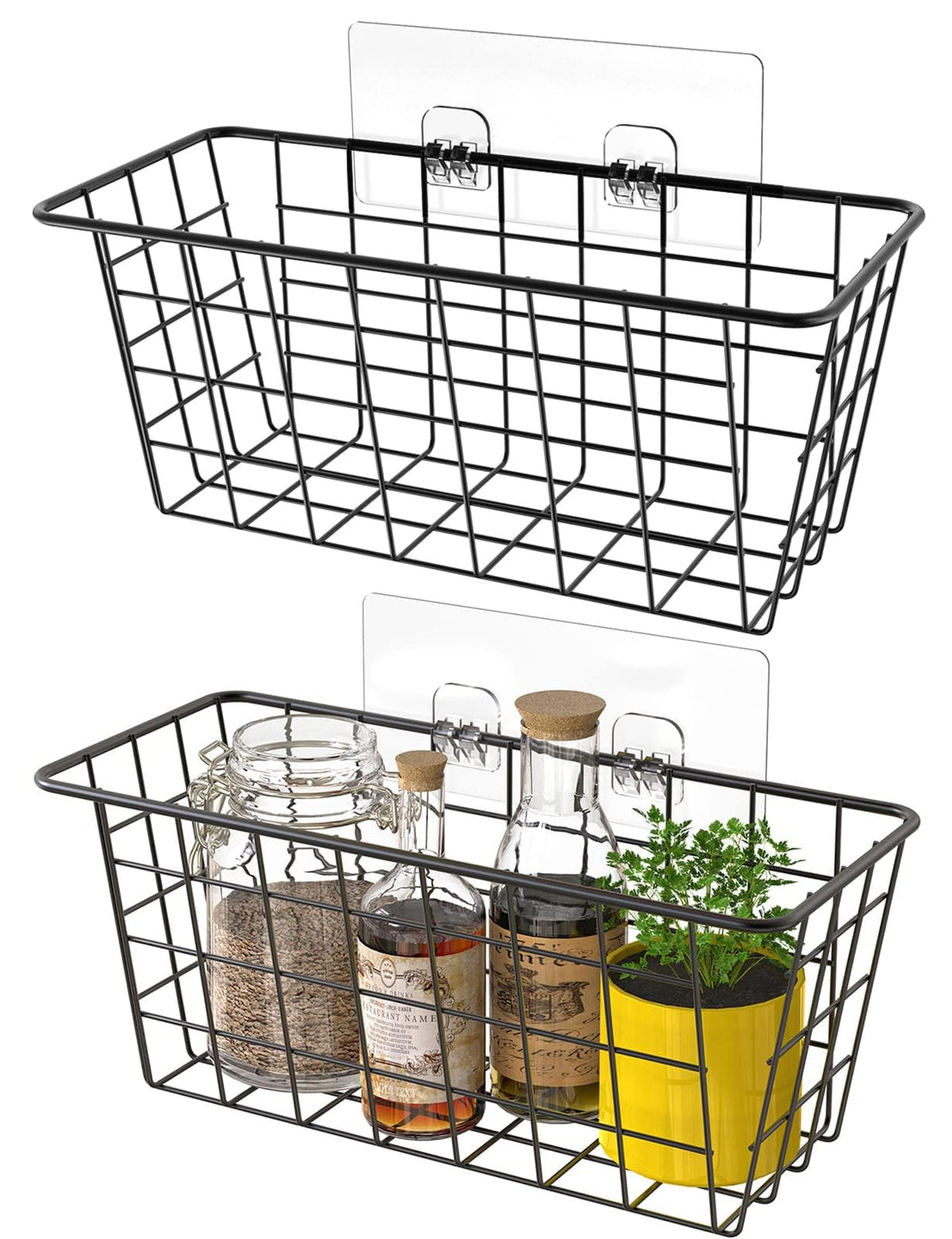 MaraFansie hanging kitchen baskets over door for easy pantry access