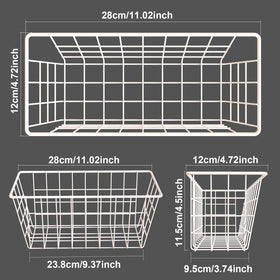 MaraFansie wire-bin kitchen storage keeps pantry items visible and accessible.