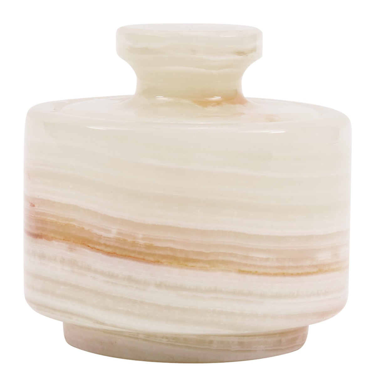 Marblous Krafts marble salt cellar with lid for stylish countertop storage.