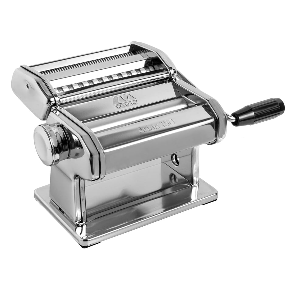 Marcato Atlas 150 Classic chrome steel body enables durable home pasta making