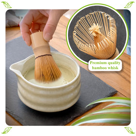 Marce matcha whisk holder keeps utensils neatly organized.