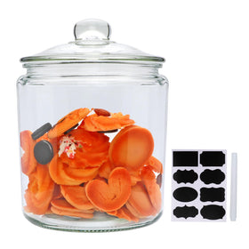 Maredash 1 gallon glass canister with wide mouth shows contents clearly