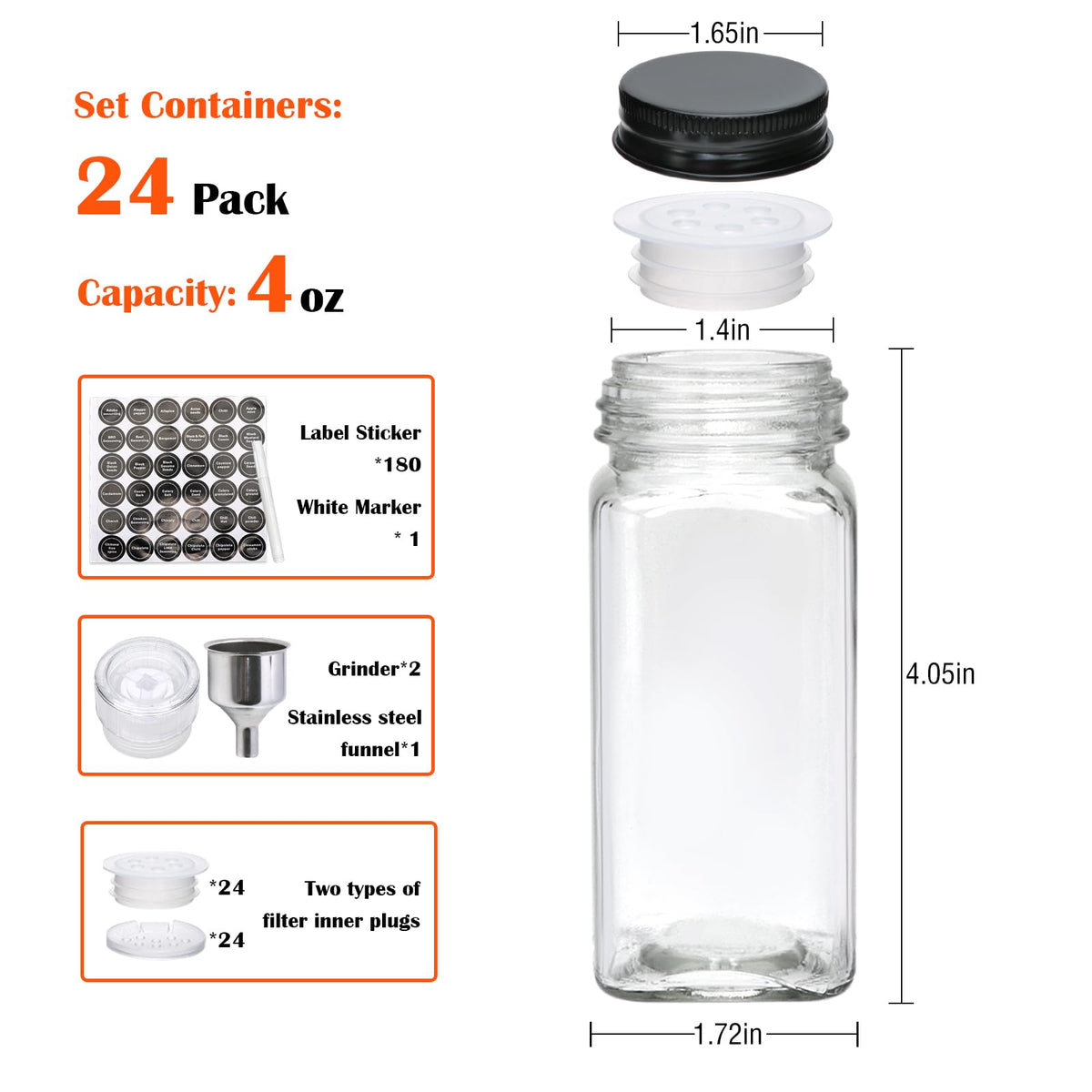 Maredash 180 round labels for easy spice identification
