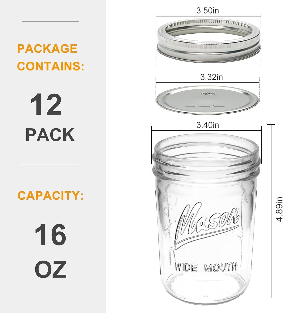 Maredash mason jar lids in silver provide secure, stylish closures.