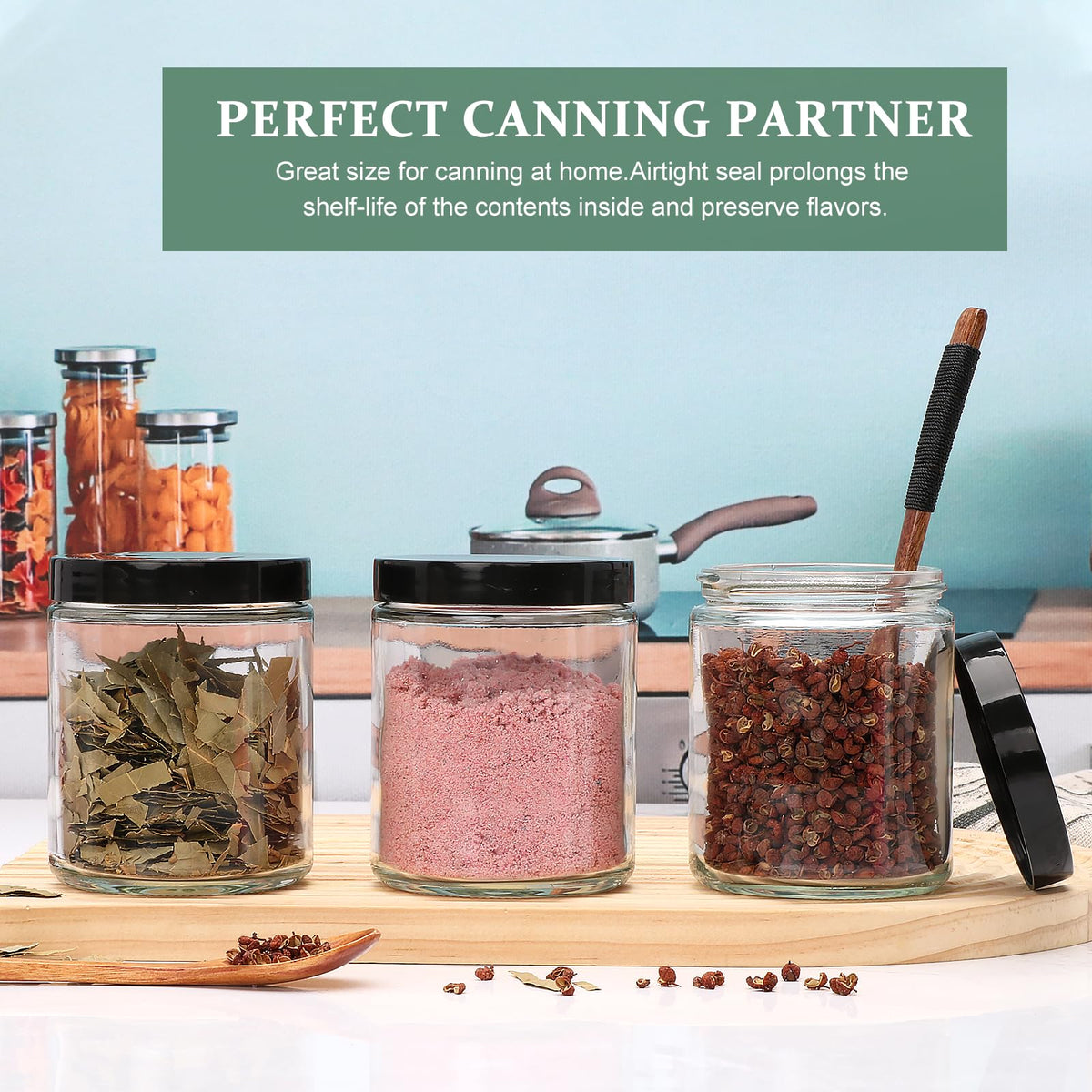 Maredash versatile jars suit spices, powders, samples, and DIY projects.