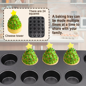 MARIWEI muffin pan with nonstick coating helps muffins release cleanly.