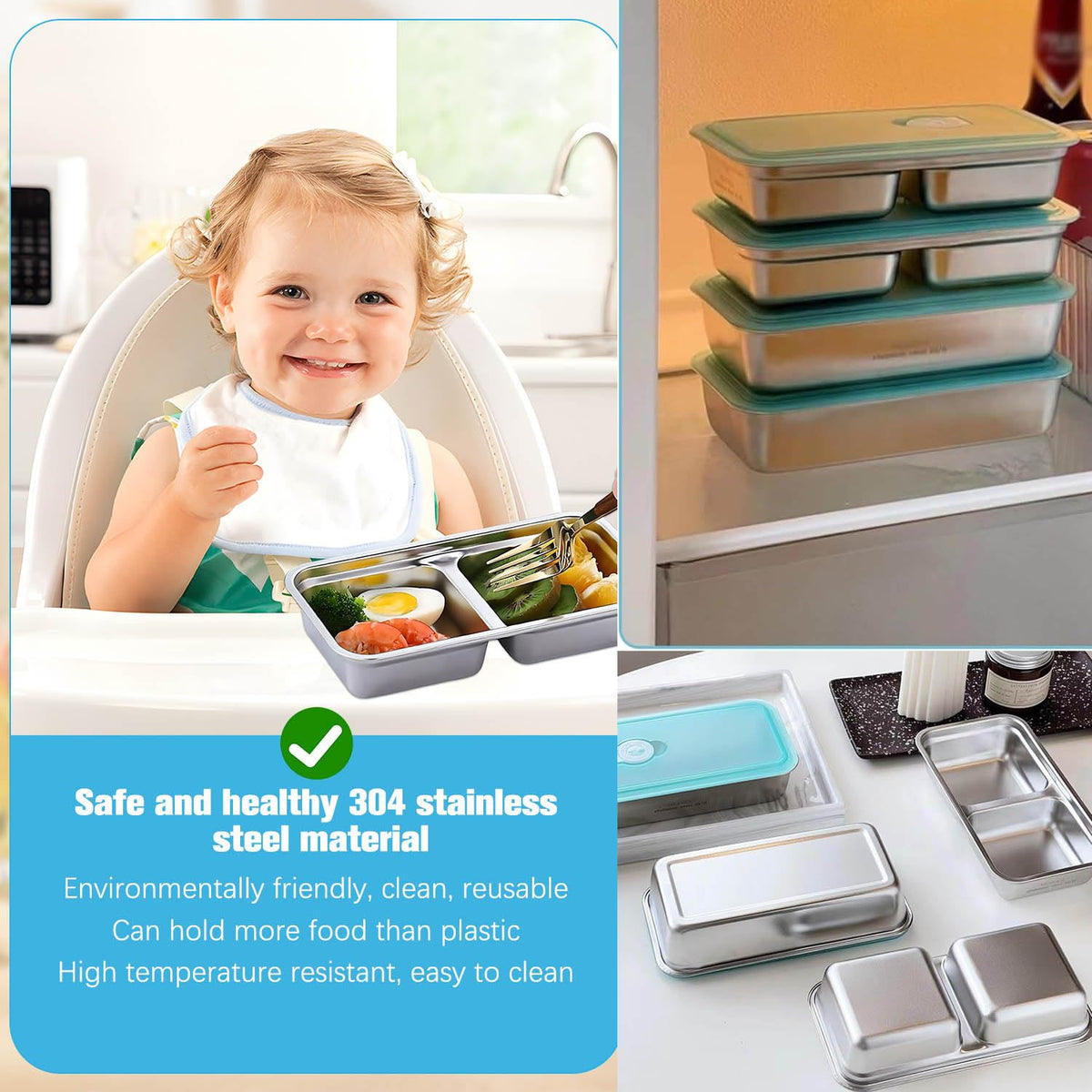 MAROJEIF dishwasher-safe snack container cleans quickly after lunch, picnic, or trip.