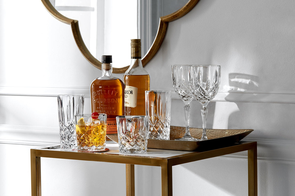 Marquis by Waterford Markham wedge-cut crystal detail showing clarity and weight.