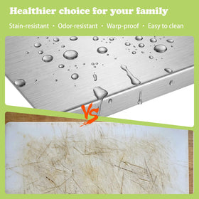 MARRASSA cutting board double-sided surface ideal for meats and vegetables.