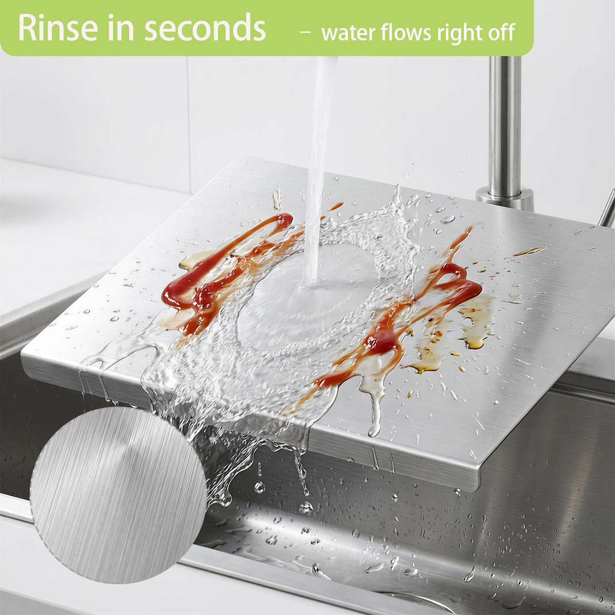 MARRASSA compact cutting board design saves counter space during prep.