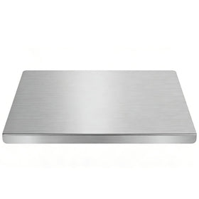 MARRASSA stainless steel cutting board lip on counter provides stable chopping.
