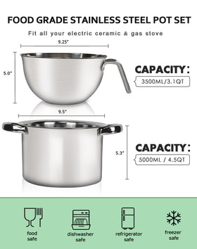 Marsheepy mixing bowl 3500ml ideal for melt chocolate and batter preparation.