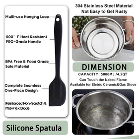 Marsheepy one-piece design spatula for stirring and scraping with ease.