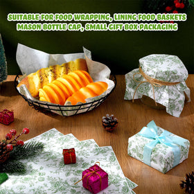 Marspark floral wax paper for sandwiches, keeps ingredients fresh and mess-free.