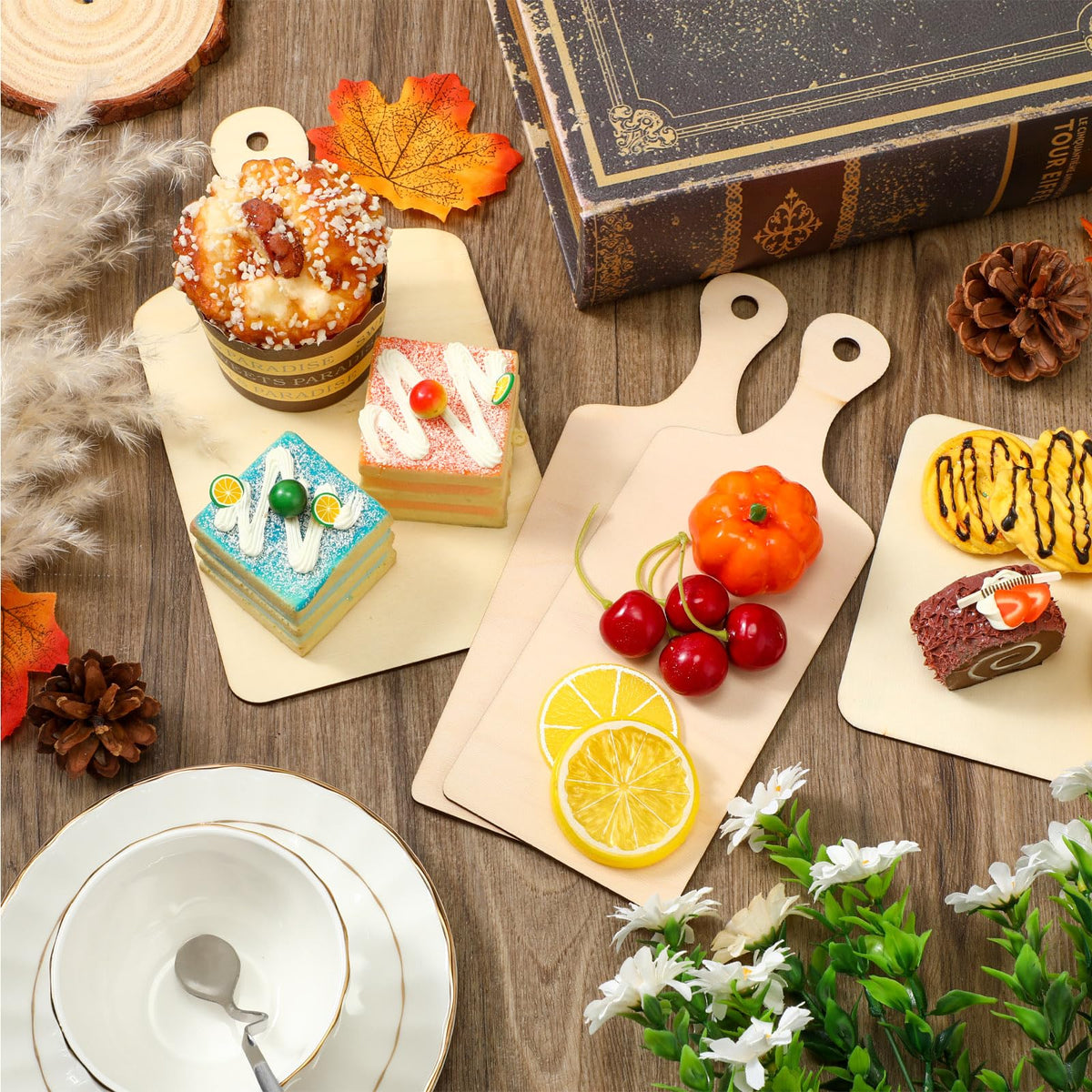 Marsui lightweight mini boards ideal for serving snacks and decorative displays.