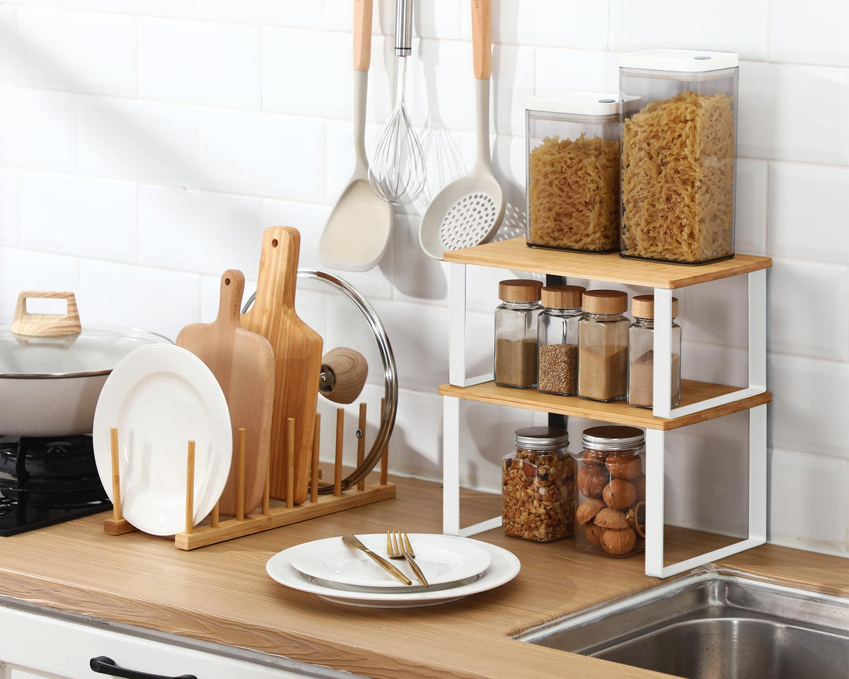 Marsui spice jar organizer keeps jars visible and accessible