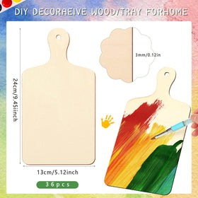 Marsui unfinished wood mini charcuterie boards with paddle shape for DIY decor.